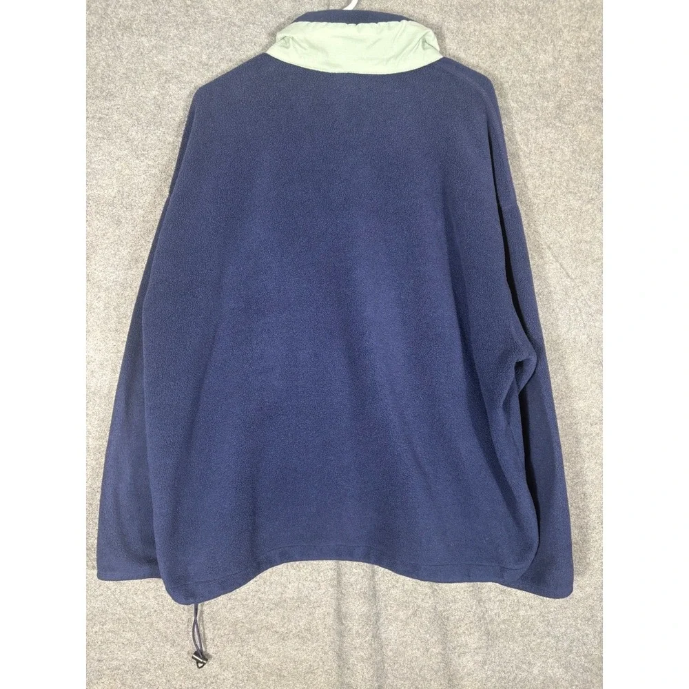 Vintage Columbia Fleece Pullover Mens 2XL Navy Blue Snap T Neck WS6073 F99 USA